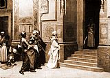 Ludwig Paintings - Outside the Palace by Ludwig Deutsch